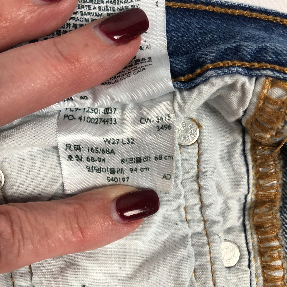 Levi's 501 Button Fly Straight Leg Jeans W - Picture 8 of 8
